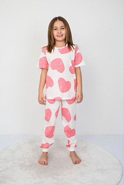 Beniizle Set de pijamale cu mânecă scurtă pentru fete cu model