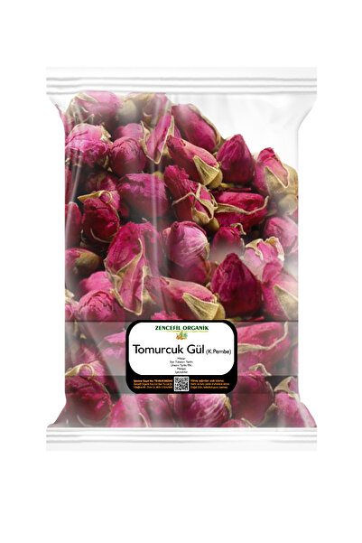 Zencefil Organik Koyu Pembe Gül Kurusu 100 Gr. Tomurcuk Gül Dudak Kırmızısı K...