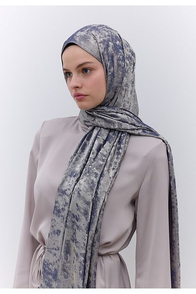 Fresh Luxury Shine Shawl Indigo