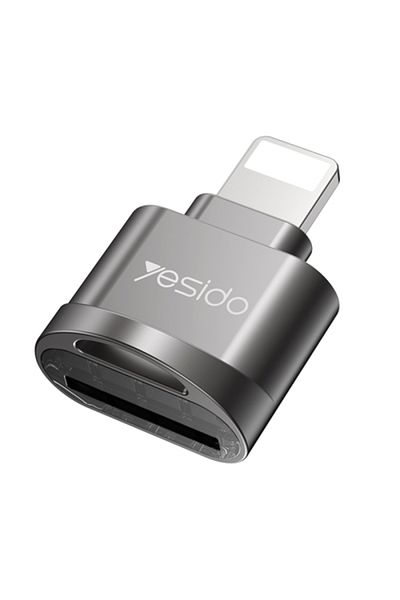 Yesido GS18 8 Pin to TF Card OTG Mini Card Reader (Black)