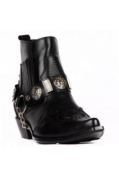 FootCourt Black Men's Cowboy Boots (Western)