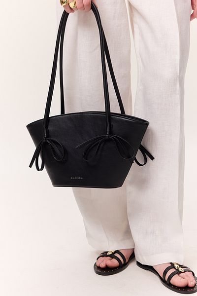 Manuka Black Sandy Bow Bag