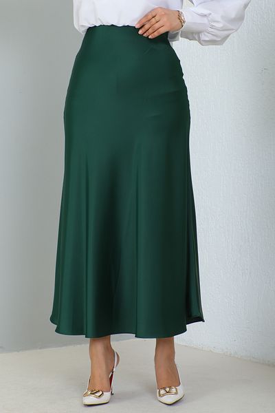 giyze Σατέν Φούστα Emerald Green 4098