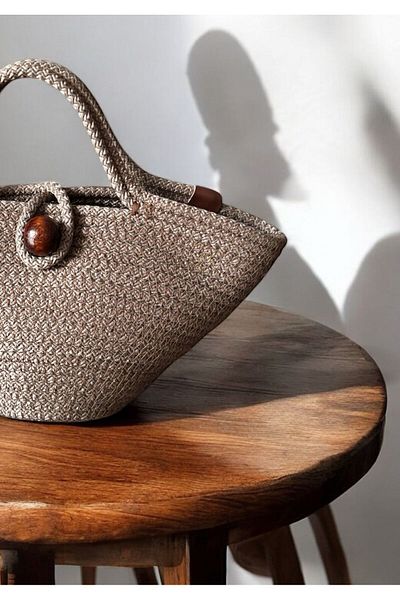 KOCONCEPT Jute Thread Mini Handbag