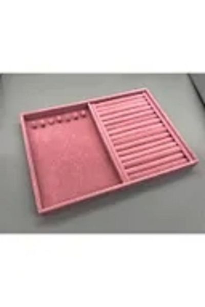 Aydın Decor New Suede Pink Color Necklace Bracelet Ring Display Box (AYDINDECOR)