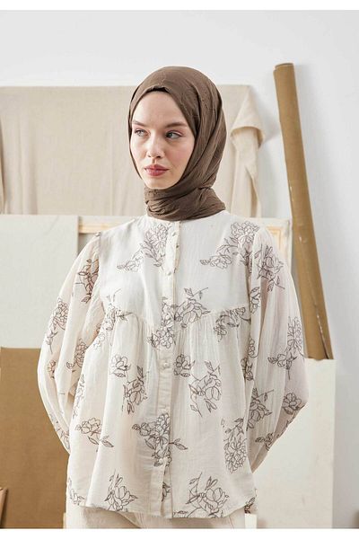 Fresh Powdered Bamboo Shawl Brown Color