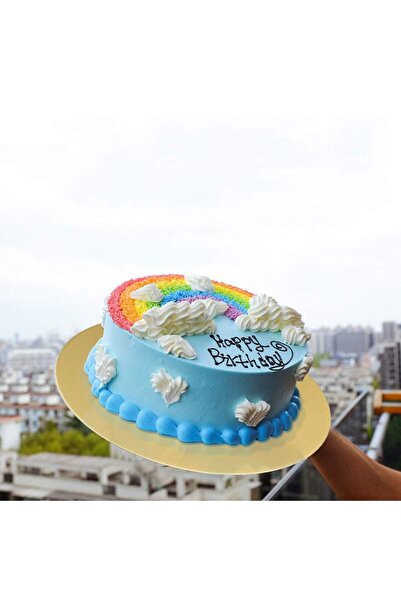 Generic 22cm Round Plain Gold Cake Bases, 11 Pieces