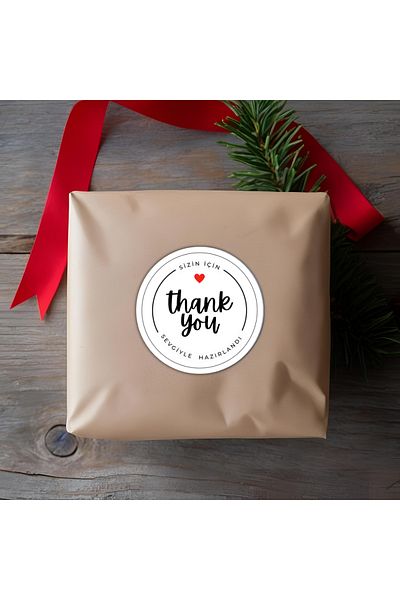 birikiyedi Thank You Sticker - 3.5 cm 105 Pcs Bird Adhesive Glossy
