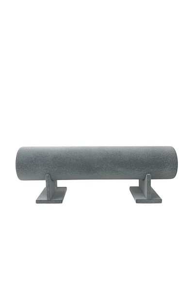 MeGass Dekor Domestic Production Large Size Suede Fabric Gray Color 50 cm Footed Crown Stand