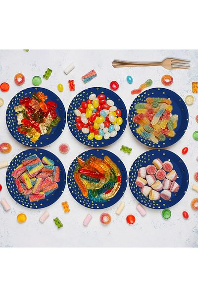 COOYA Birthday Party Supplies, 201 Pcs, Disposable Plates, Tablecloth and Cups Sets