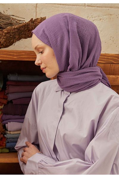 Fresh ORGANIC COTTON SHAL LAVENDER