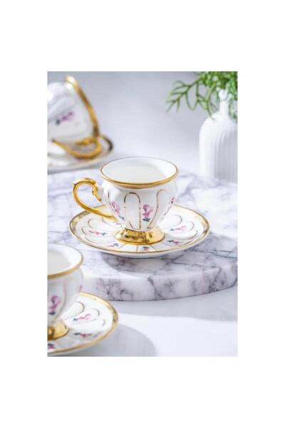 ACAR Set cești de cafea alb Scarlet pentru 6 persoane - 90 ml MSKF57