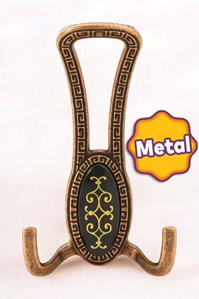 Badem10 Seçil Metal (ANTİK BAKIR) Portmanto Vestiyer Duvar Dolap Elbise Mobil...