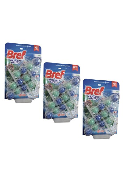 Bref Power Aktiv Glass Freshness Wc Toilet Block 3 Ball Set of 3