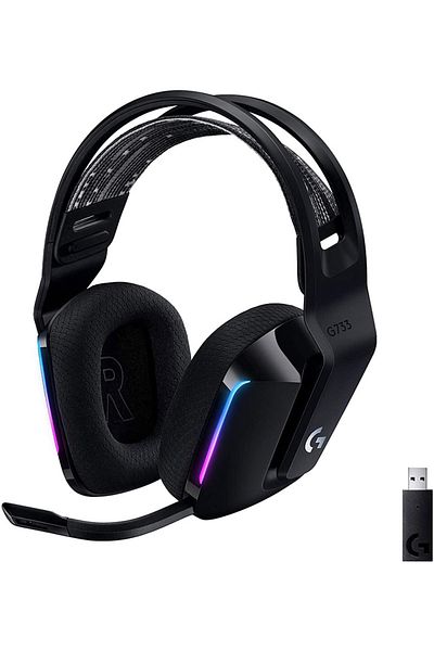 logitech سماعة الألعاب اللاسلكية Logitech G733 LightSpeed Black RGB
