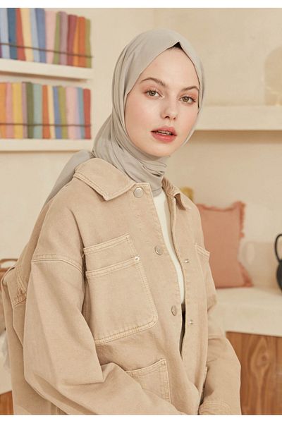 Fresh Thin Cotton Shawl - Warm Gray