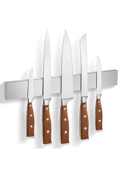 COOYA 16 Inch Magnetic Knife Holder for Wall, Knife Strip No Drilling, Refrigerator Knife Magnet Bar