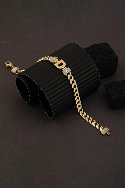 Bilezikci 14 Ayar D Harfl Gurmet Altın Bileklik