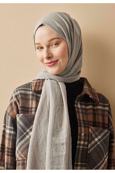 Fresh Cotton Crash Shawl - Pebble Stone Detailed