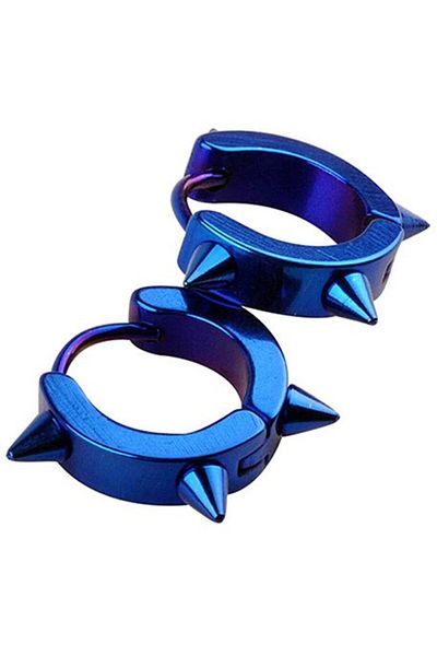 Takı Dükkanı Studded Spike Punk Unisex Steel Earrings Pair 3mm Mse3