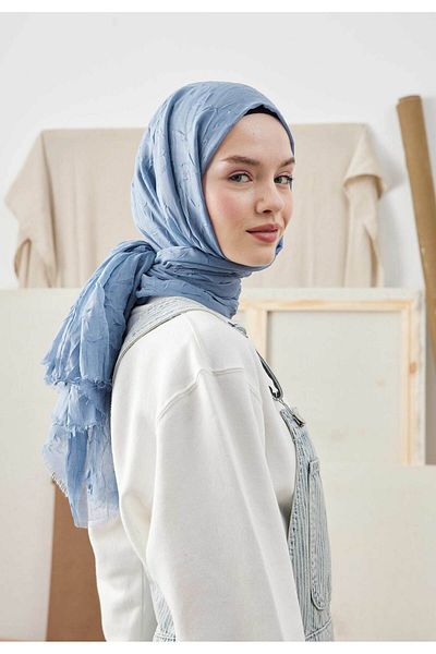 Fresh Bamboo Shawl Denim Blue