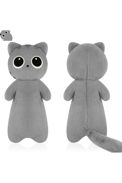 BC Uyku arkadaşı sevimli kedi siyam kedisi uykucu kedi peluş hediyelik yastık...