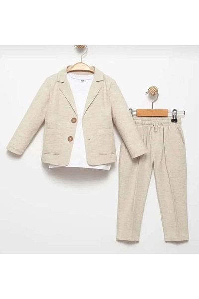 Terry Boy's White T-Shirt Linen Jacket Sports Suit/Suit/Groom/Special Occasion Suit