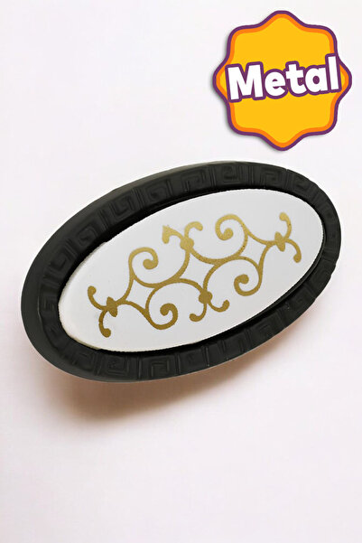 Badem10 Seçil Düğme Kulp (METAL SİYAH) Mobilya Mutfak Çekmece Dolap Dolabı Ka...