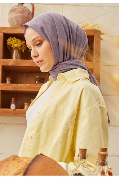 Fresh Organic Cotton Shawl PUSHED PURPLE