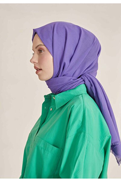 Fresh İnce Pamuk Vual Şal Ametist