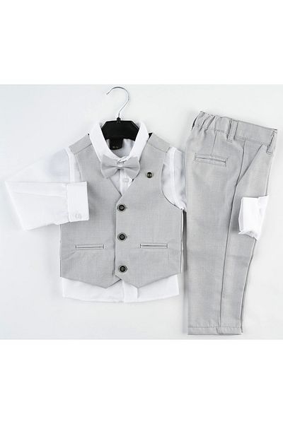 Mc Emirix Kids Wear 3 Button Badge Vest Suit 3 Pieces