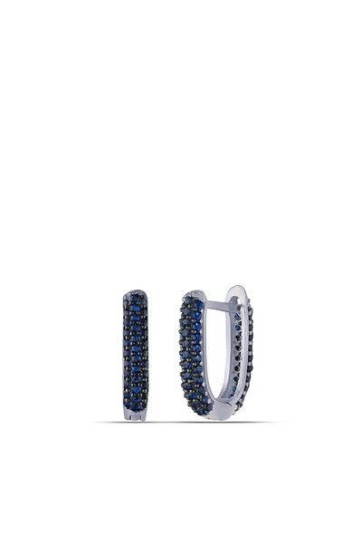 MySilvers Safir Taşlı J Küpe