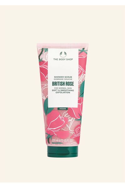 THE BODY SHOP Gel exfoliant pentru corp, British Rose, 200 ml