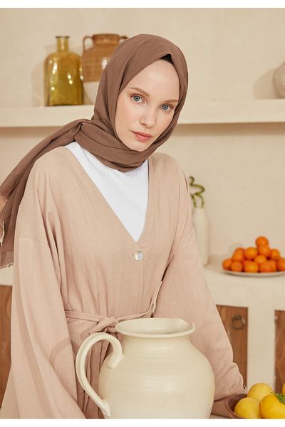 Fresh Thin Cotton Shawl - Dark Mink