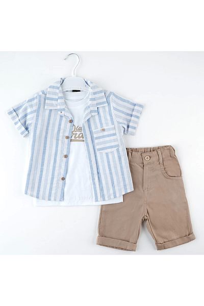 Mc Emirix Kids Wear 3 Piece Set with Short Pockets