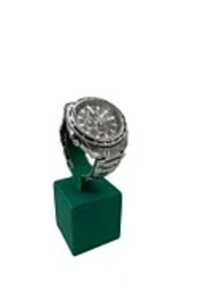 MeGass Dekor Domestic Production Suede Fabric Green Color 13 cm Clamp Clock Display Stand