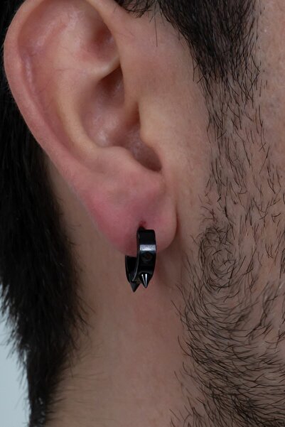 Takı Dükkanı Çivili Spike Punk Unisex Çelik Küpe Çifti 3mm mse3