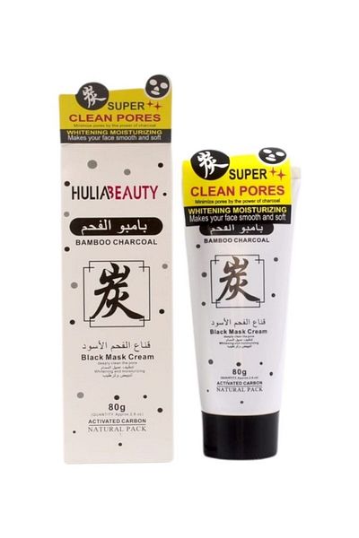 HULIABEAUTY Black charcoal face mask 80g