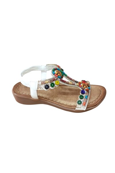Guja 25Y150-1 Women's Stone Flat Sole Comfort Sandals