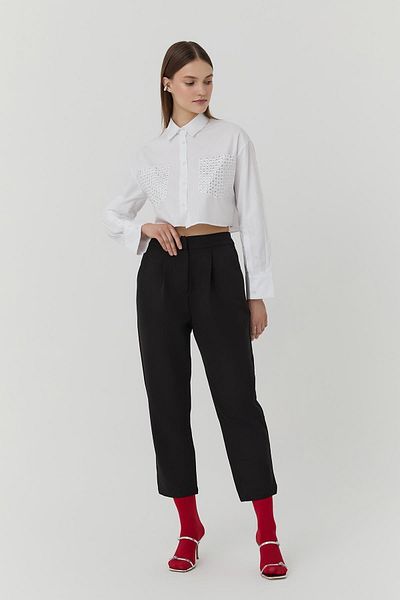 Quzu Black Belted Trousers