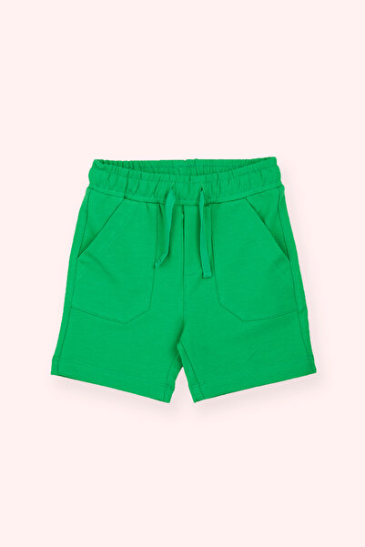 Panço Erkek Bebek Beli Lastikli Örme Yeşil Şort
