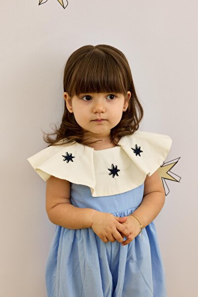 Fahhar Kids Blue Collar Balloon Jumpsuit