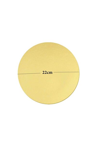 Generic 22cm Round Plain Gold Cake Bases, 11 Pieces