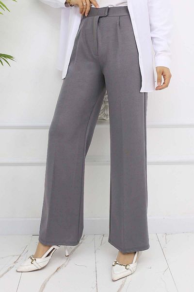 giyze Wide Leg Palazzo Trousers Gray 3044