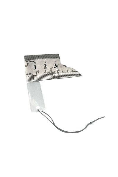 MeGass Dekor Domestic Production Large Size Silver Color 2.5/1cm 80 Pieces Cardboard String Price Tag