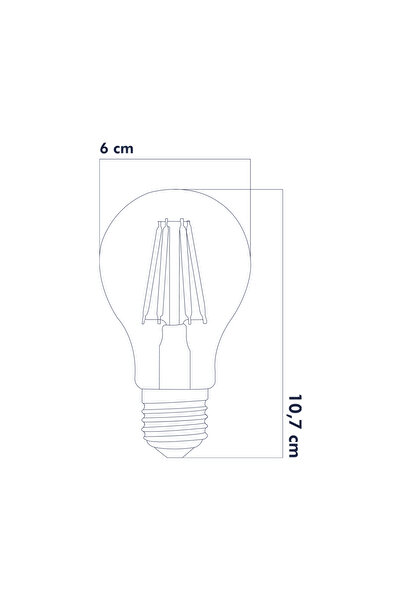 Heka E27 220V 6W 4000K FİLAMENT LED AMPUL ERD-283
