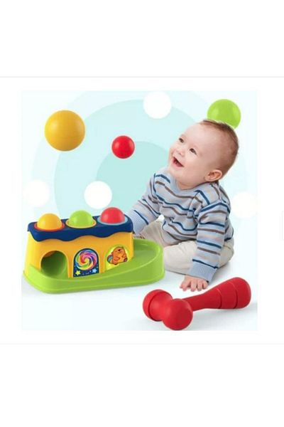 Salamandra Ball Hitting Game, with Hammer, for babies and toddlers, Salamandra Kids
