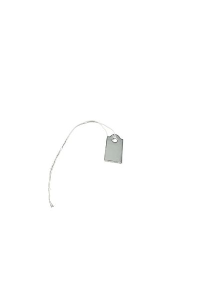 MeGass Dekor Domestic Production Small Size Silver Color 2 /1 cm 80 Pieces Cardboard String Price Tag