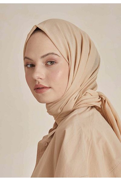 Fresh Thin Cotton Voile Shawl Cream