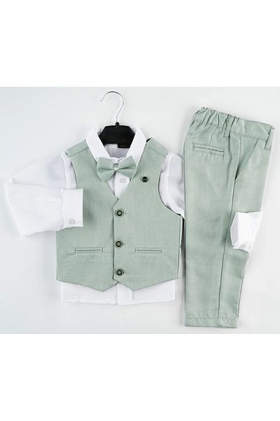 Mc Emirix Kids Wear 3 Button Badge Vest Suit 3 Pieces